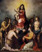 Andrea del Sarto Virgin and Child in Glory with Six Saints oil on canvas